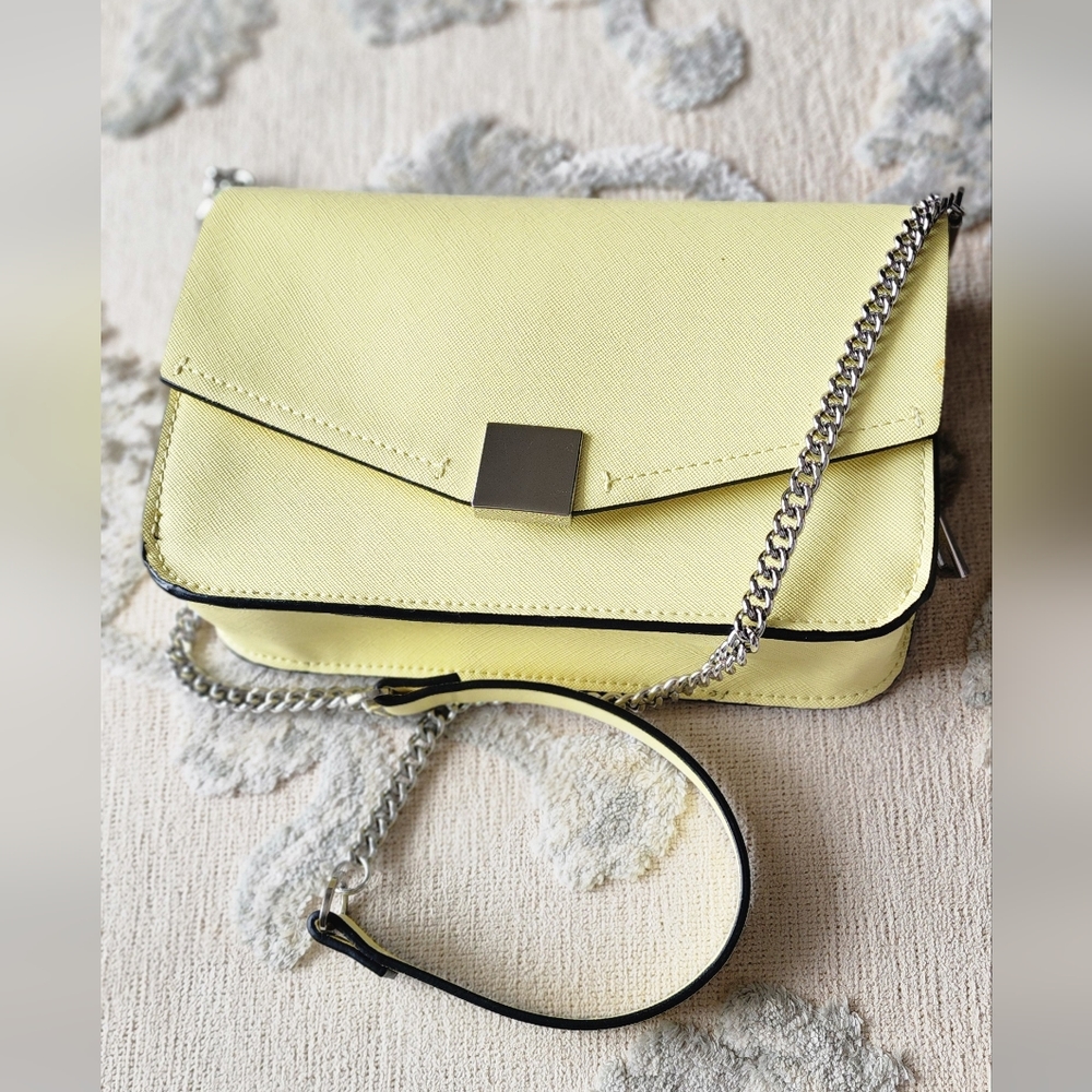 NWOT ZARA pastel lemon crossbody handbag